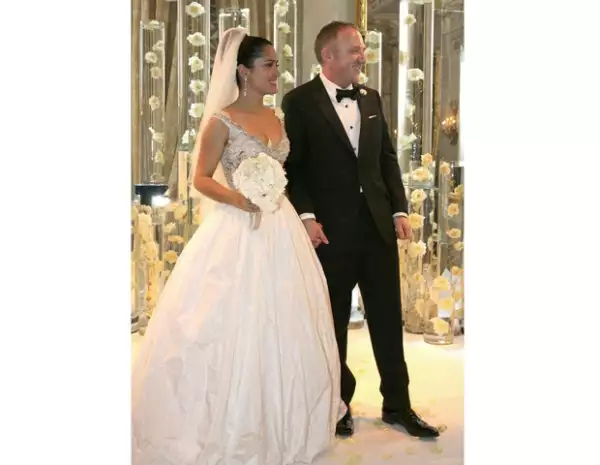 Salma y Francois se casaron cuando su hija Valentina ya había nacido.