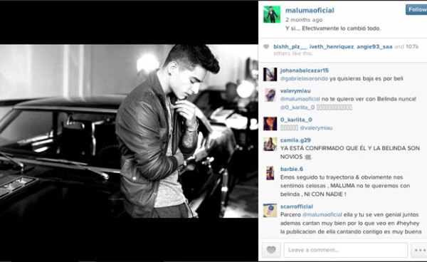El reggaetonero no borró el mensaje que acompaña a la foto.