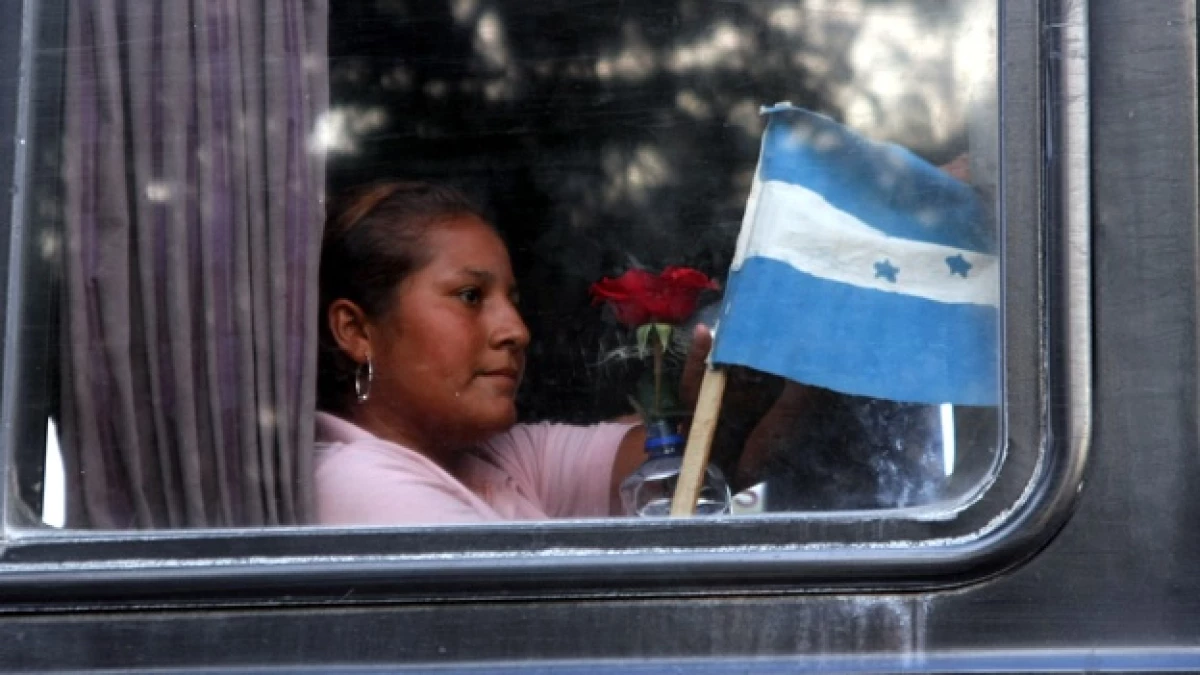 Una de las mujeres que participó en la caravana