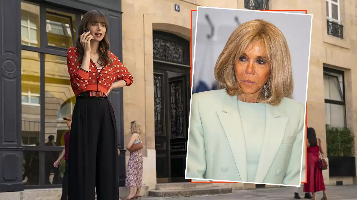 La primera dama de Francia visitó el set de Emily in París, ¿por?