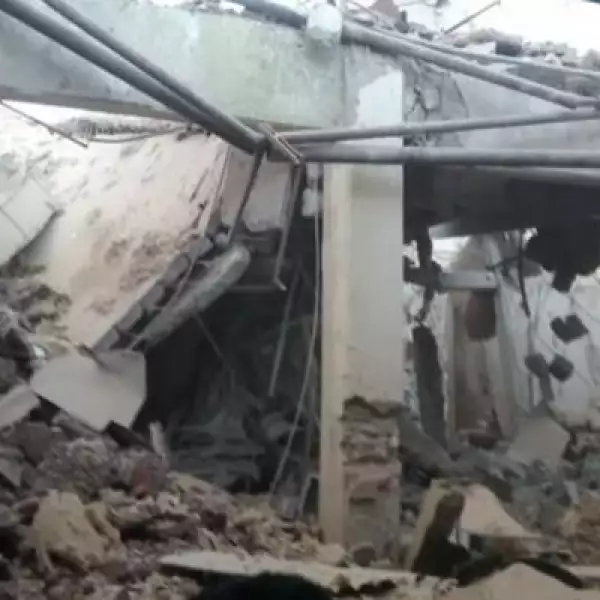 La explosión derrumbó un tercio del hospital.