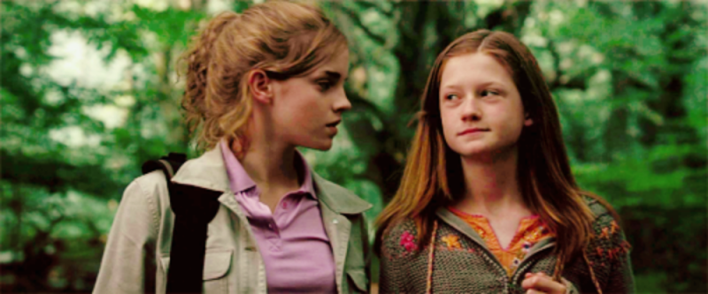Emma Watson y Bonnie Wright