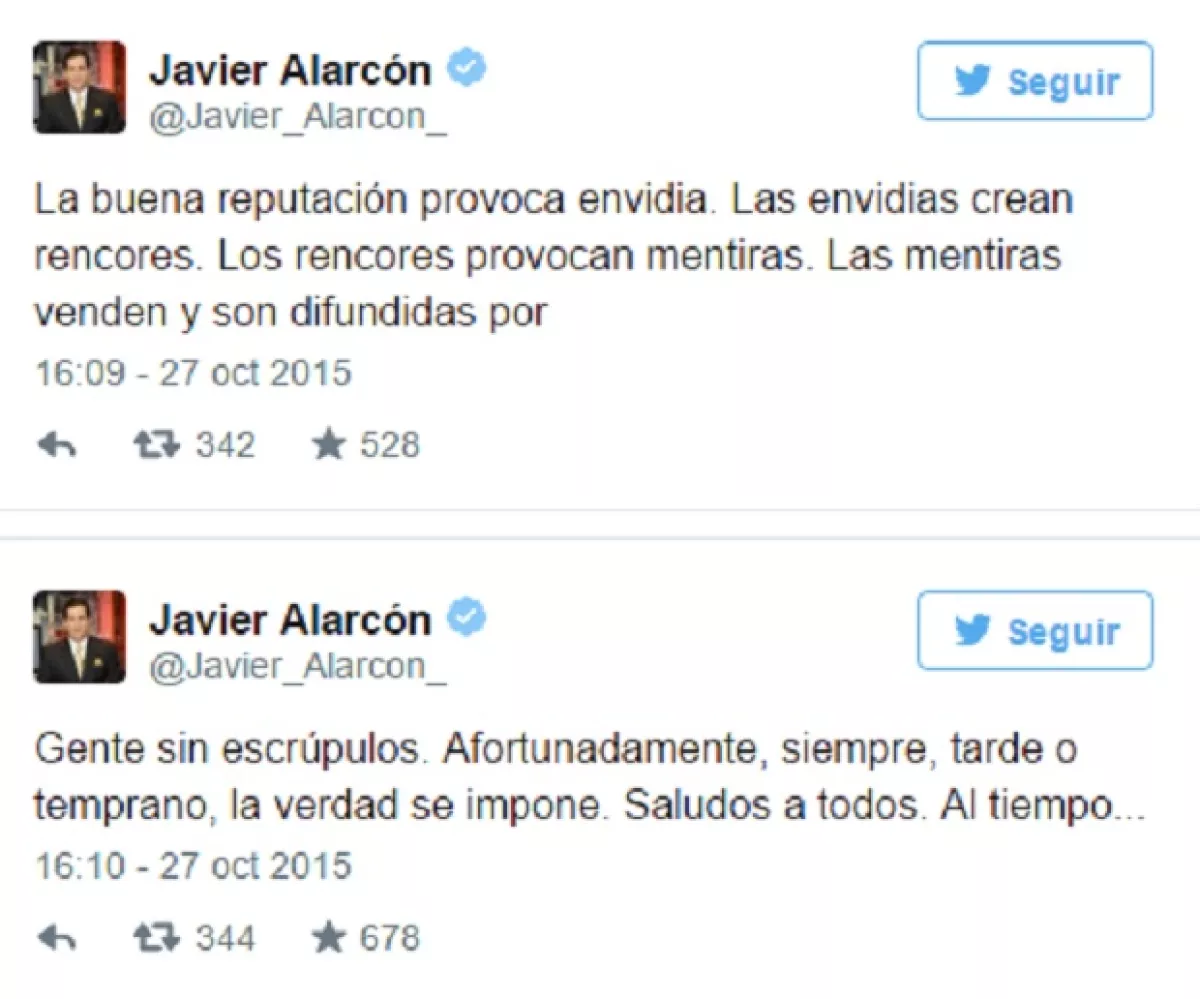 En un par de tuits el comentarista deportivo habló sobre los chismes que comenzaron a circular en torno a su salida de Televisa luego la publicación de una revista de espectáculos de ciculación nacional.