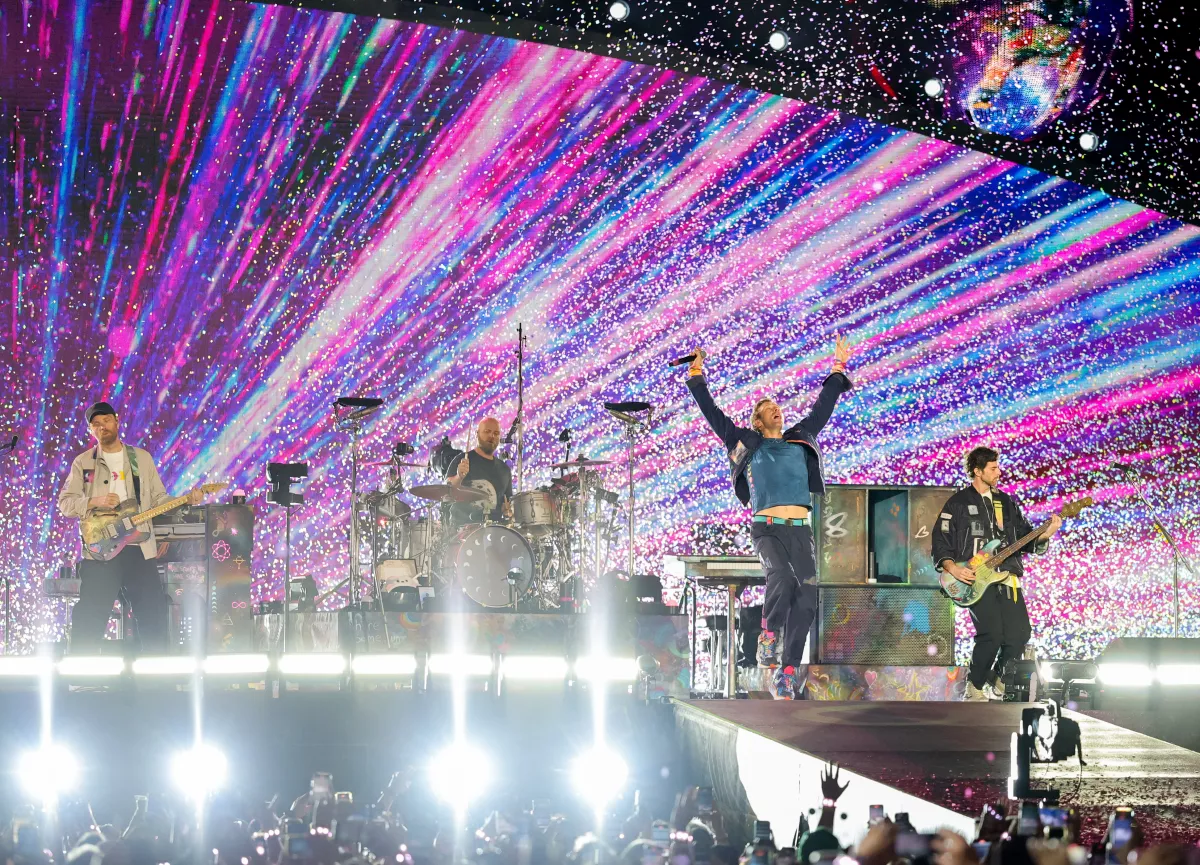 Momento en espectáculo Music Of The Spheres World Tour de Wimbledon.