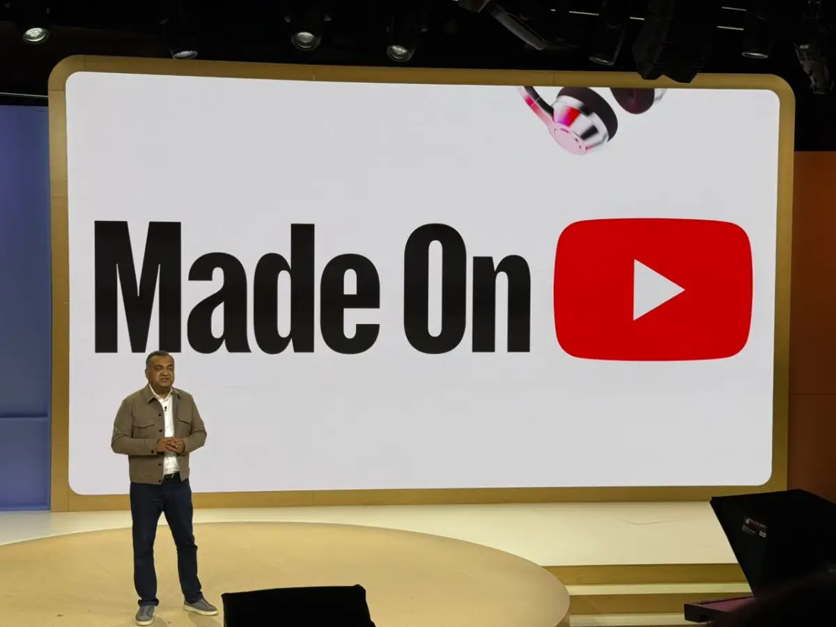 Fotografía del escenario durante el Made On de YouTube 2026.