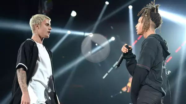 ¡Como en los viejos tiempos! JB y el hijjo de Will Smith volvieron al escenario para cantar el éxito Never say never.