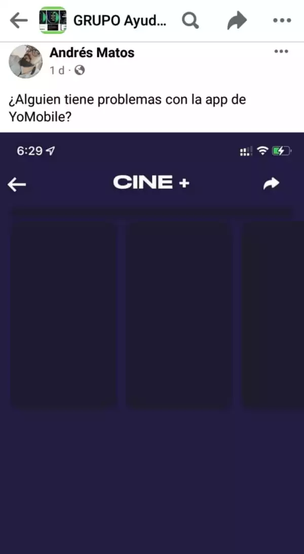 Yo Mobile ya no permite visualizar contenido de cine.