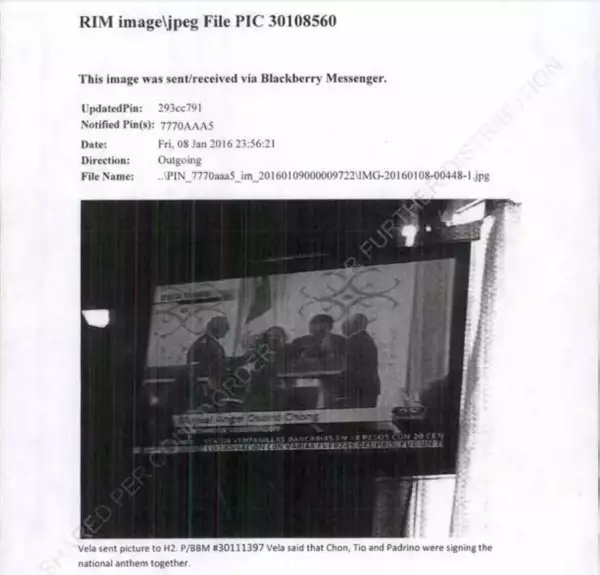 Esta es la imagen que el narcotraficante conocido como "El H3", le envió a su hermano "El H2", lo que dio pie a que los agentes de la DEA identificaran al "Padrino" a Chong y al "El tío".