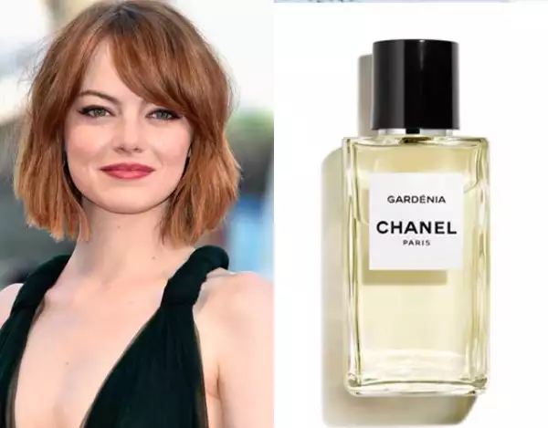 Emma Stone usa el perfume Gardenia de Chanel.