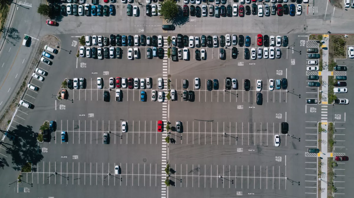 Aerial of Parking Lot