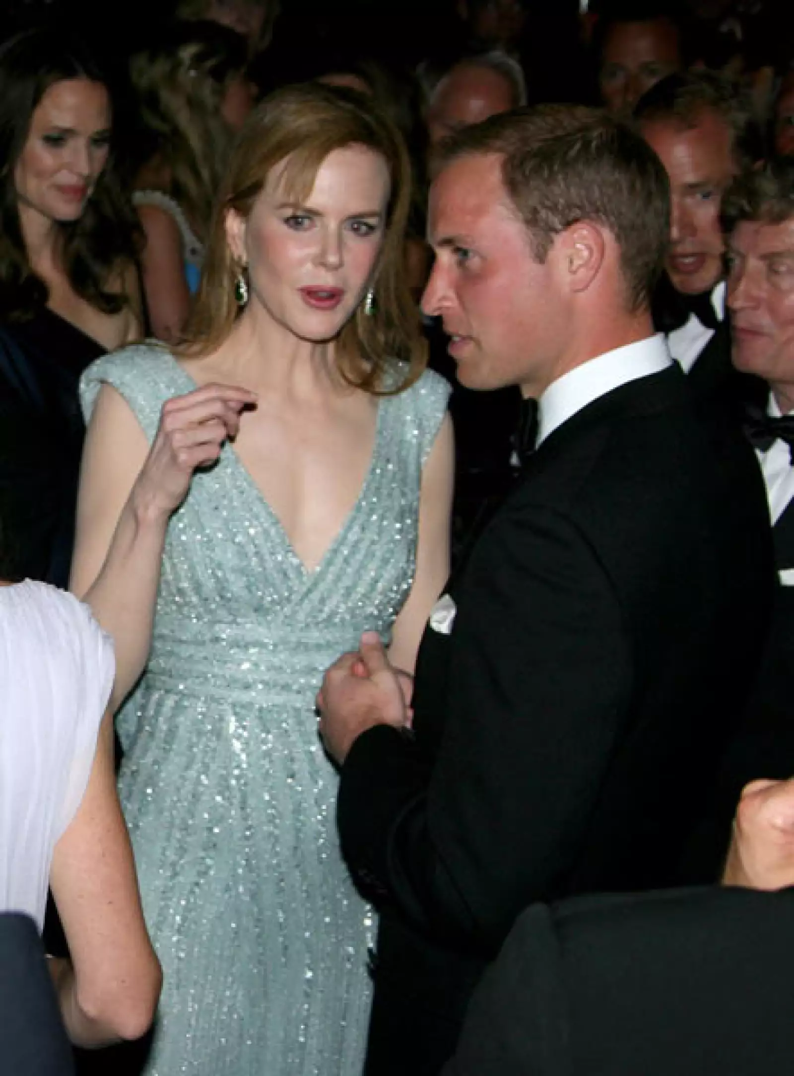 El Príncipe Guillermo y la actriz Nicole Kidman compartieron algunos puntos de vista.