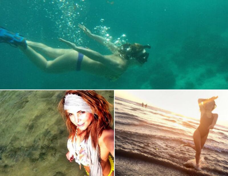 Mar, arena y Sol, los ingredientes perfectos para las vacaciones de la artista.
