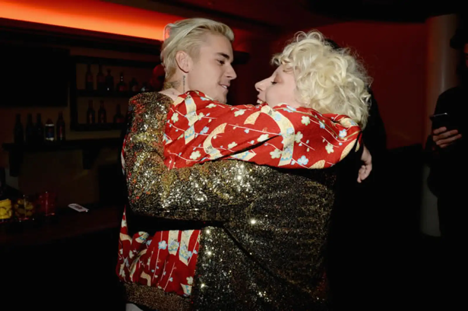 BFF? Lady Gaga y Justin no pudieron captarse más felices de estar juntos.