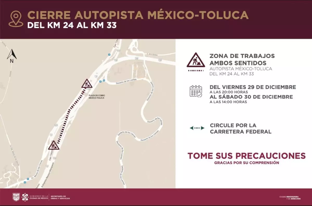 Cierre de la autopista México-Toluca