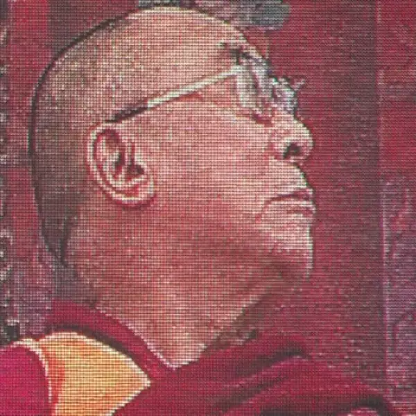 Dalai Lama - pantalla - estadio azul