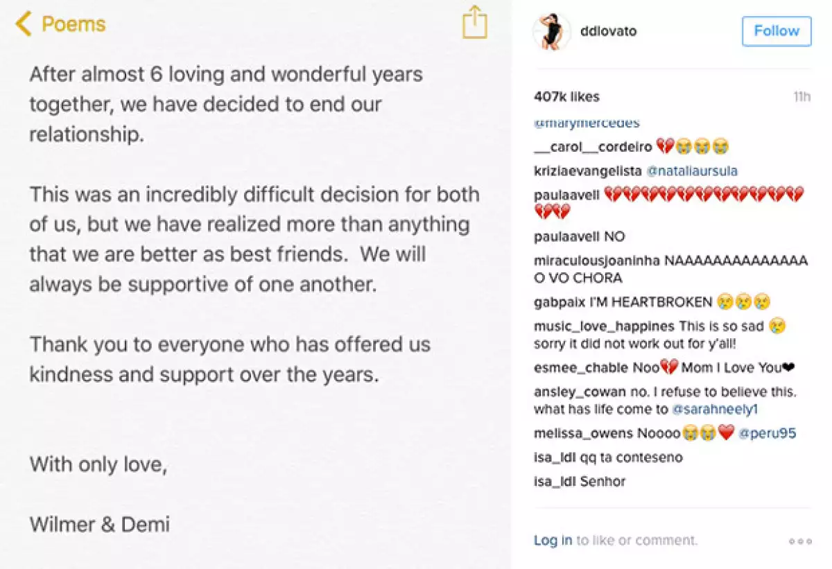 La cantante dio la noticia a través de Instagram.