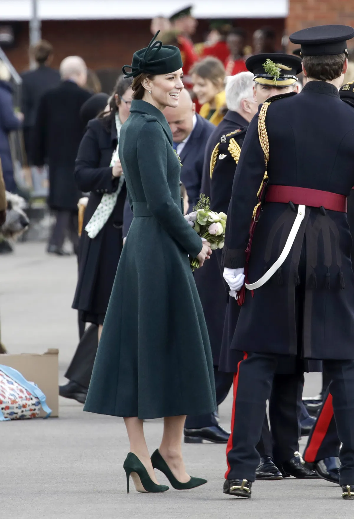 The Duke And Duchess Of Cambridge Attend 1st Battalion Irish Guards' St. Patrick's Day Parade