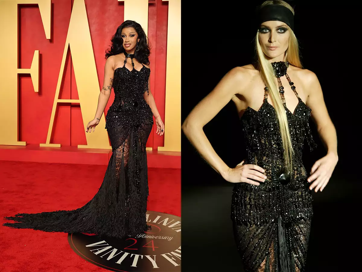 Cardi B en vintage Versace