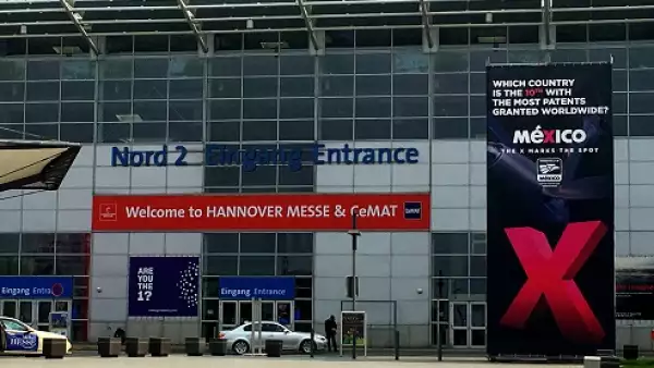 fachada de la feria de Hannover 2018