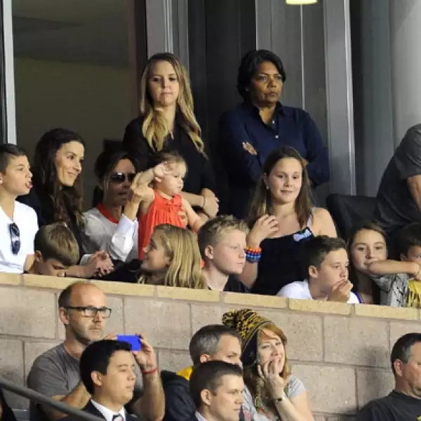 La familia tenía los mejores lugares para ver los encuentros.