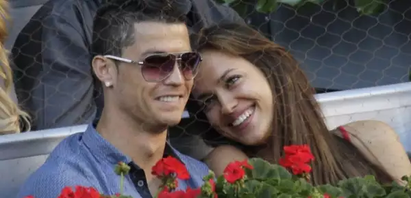 Christiano Ronaldo e Irina durante el Abierto de Tenis en Madrid.