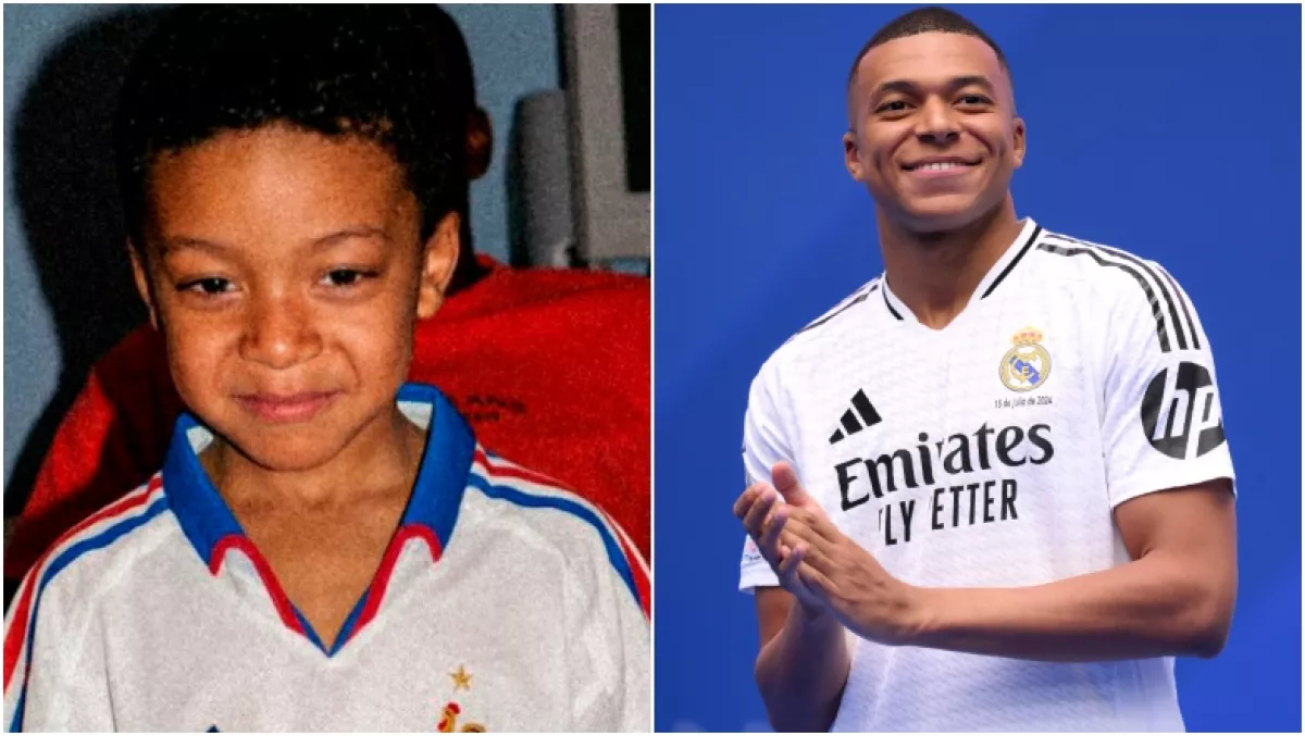 Kylian Mbappé de niño