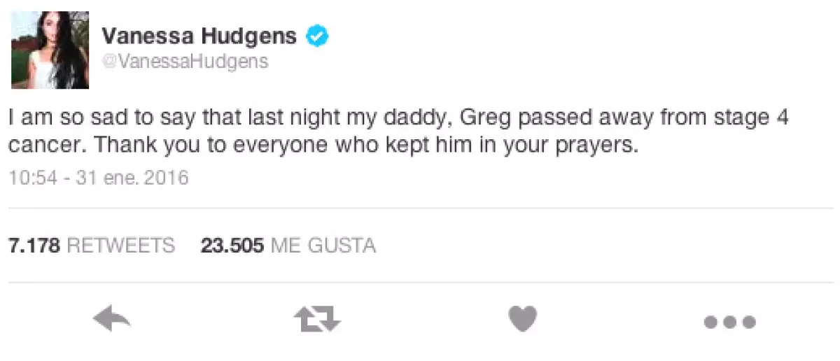 La actriz dio la noticia en Twitter.