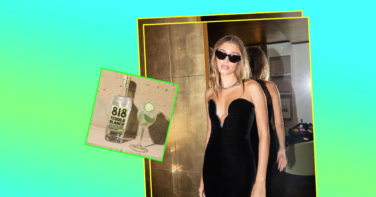 Hailey Bieber sale del after con una botella del tequila de Kendall y ...