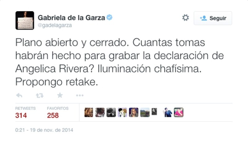 Gabriela de la Garza se ha mantenido consternada por el caso de Ayotzinapa y ahora compartió su punto de vista sobre la explicación de Angélica Rivera.