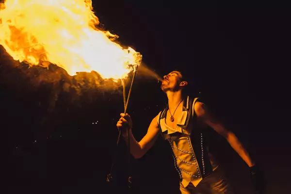 Fire,Show,,Dancing,With,Flame,,Male,Master,Fakir,With,Fire