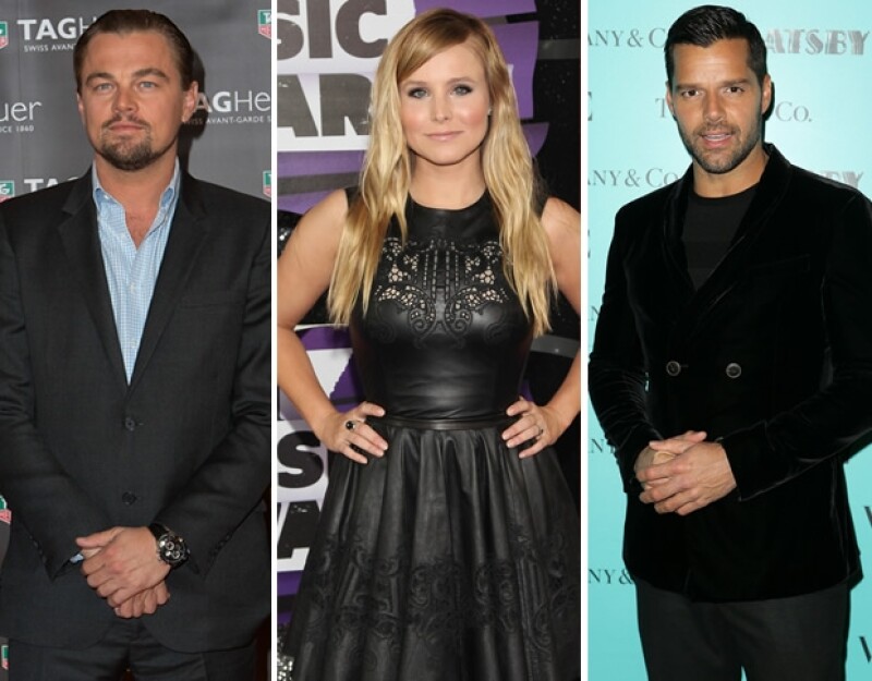 Leonardo DiCaprio, Kristen Bell, Ricky Martin.