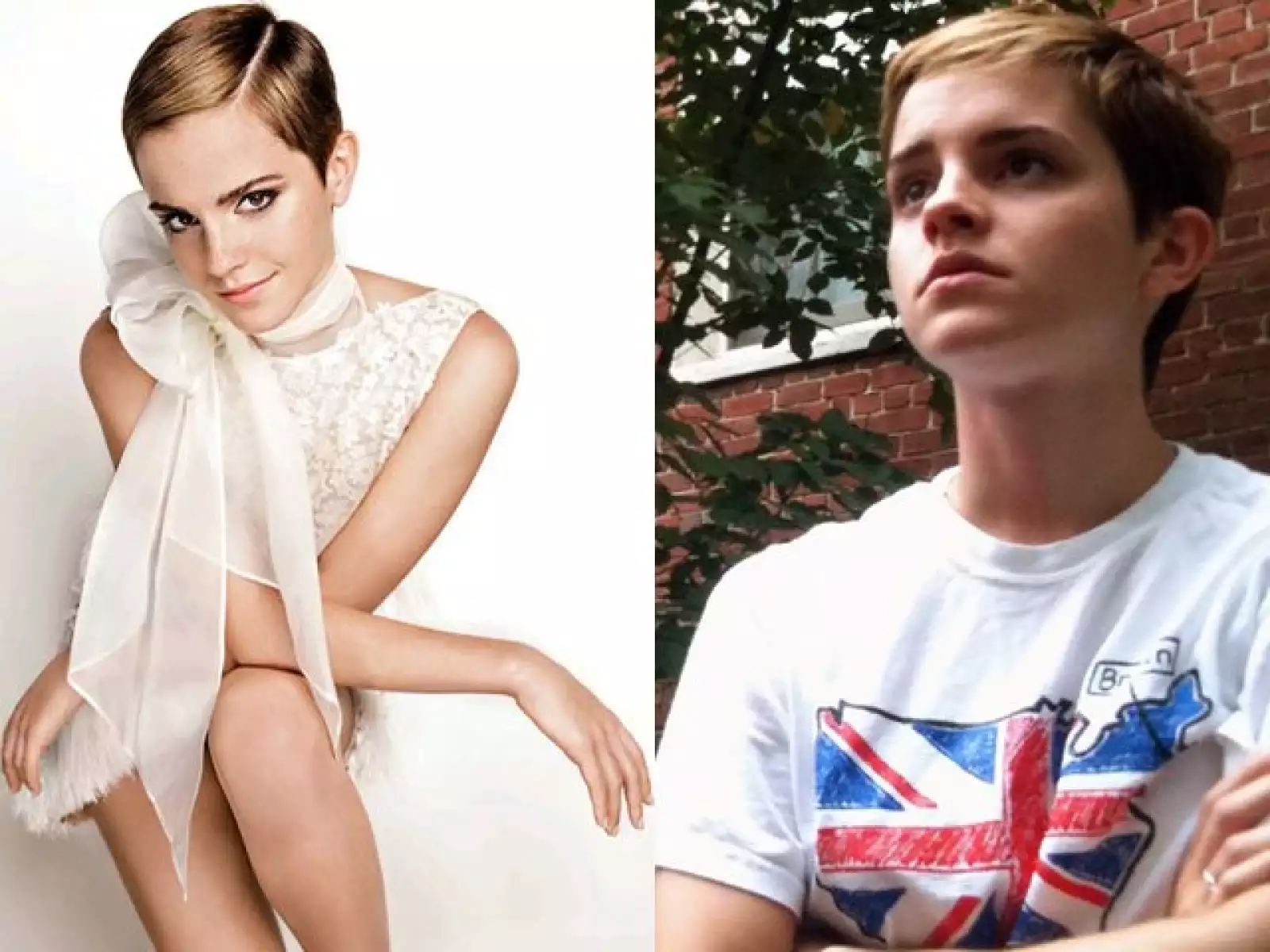 Emma watson ha impactado con su nuevo corte de pelo, a veces se ve muy guapa y femenina como en la portada de VogueUK y otras se parece a un niño?.