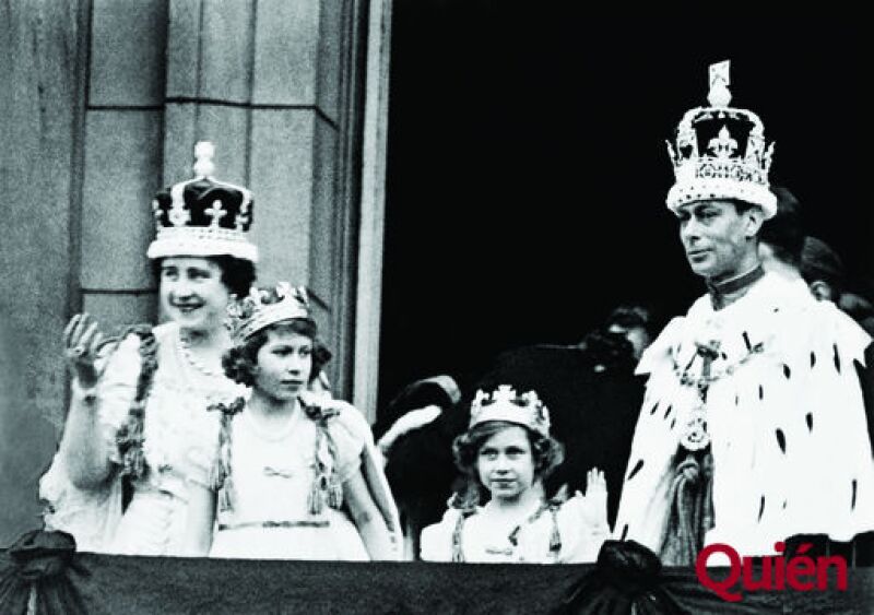 Reina Isabel I de Inglaterra (reina madre), Princesa Isabel II de Inglaterra, princesa Margarita de Inglaterra, Rey Jorge VI de Inglaterra