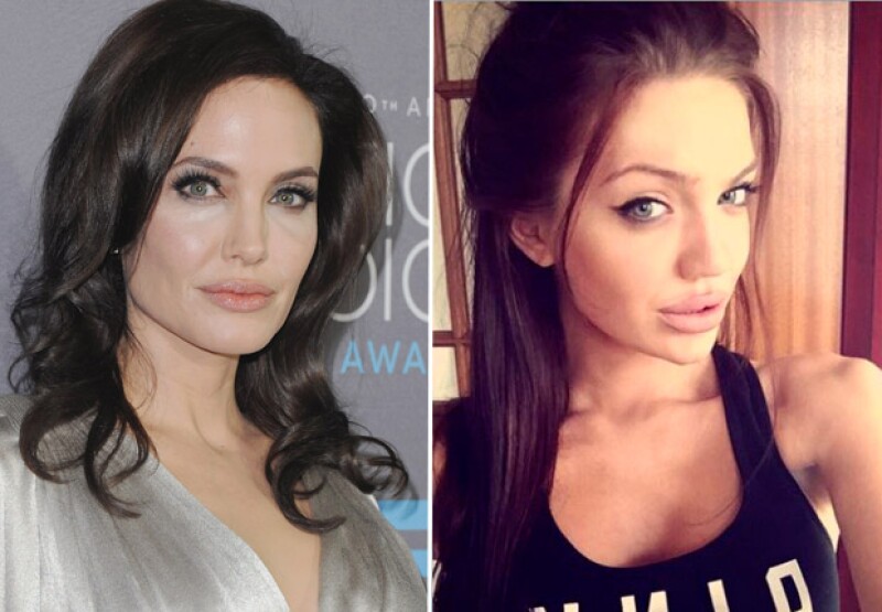 Angelina Jolie tiene 40 años y Chelsea Marr sólo 24, pero son muy parecidas.