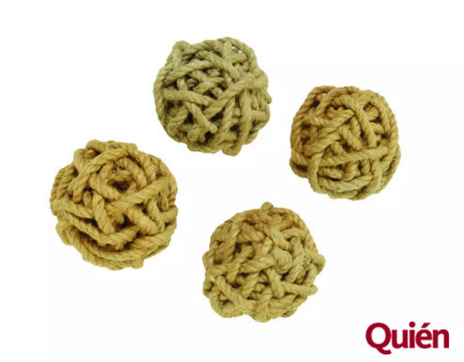 Decoración. Esferas de mecate tejidas. De Maqcó