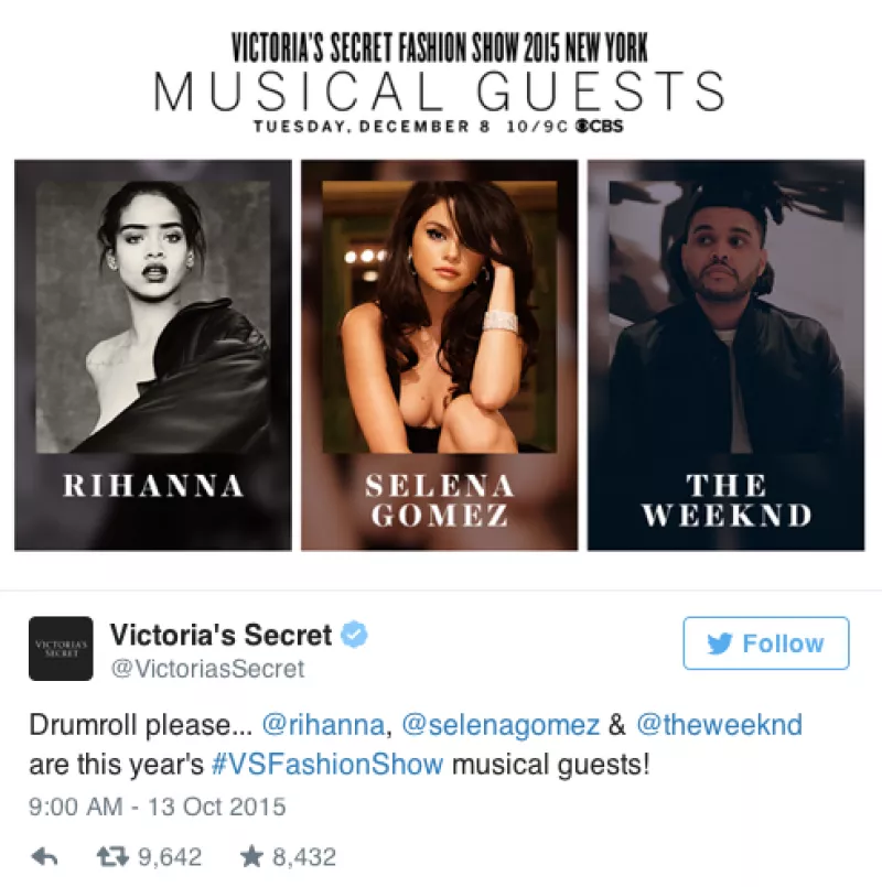 A través de Twitter, los organizadores del fashion show anunciaron a los invitados musicales de este año.