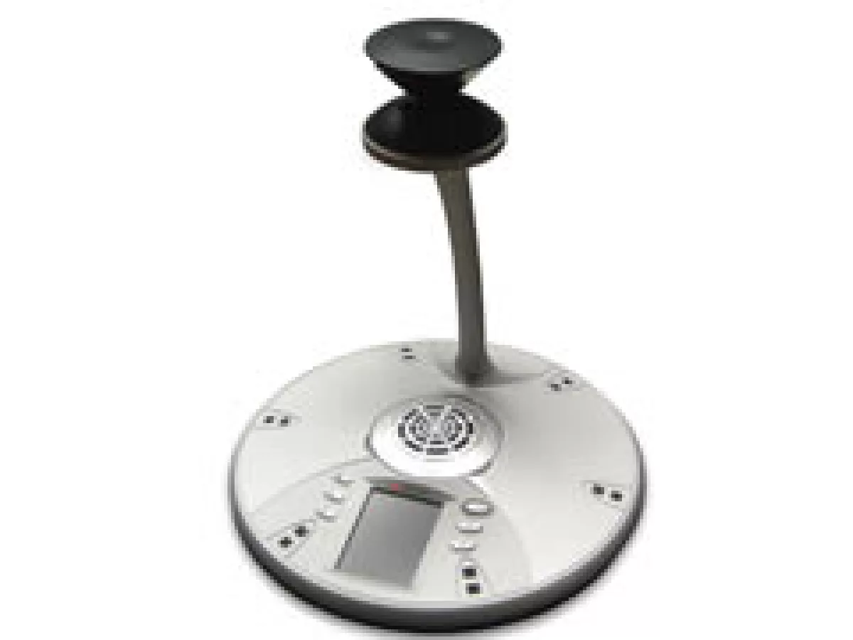 El dispositivo Polycom CX-5000 despliega una imagen de 360 grados, reconoce la voz y se instala conectando su puerto USB. (Foto: Cortesía Polycom)