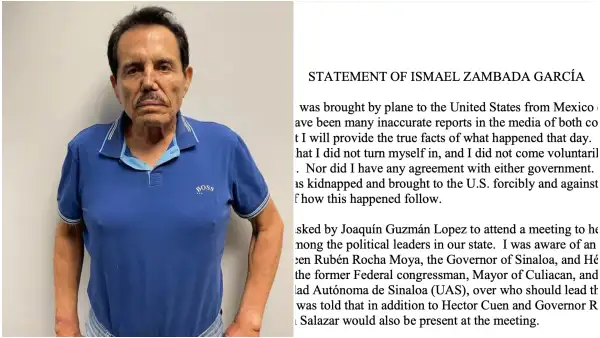 En la imagen, Ismael El Mayo Zambada y una de las cartas que escribió en los últimos años.
