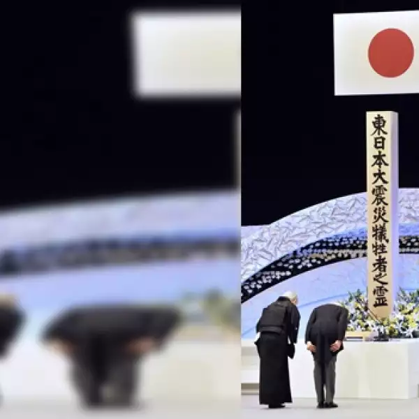 los emperadores de japon hacen reverencia en acto para conmemorar el terremoto y el tsunami