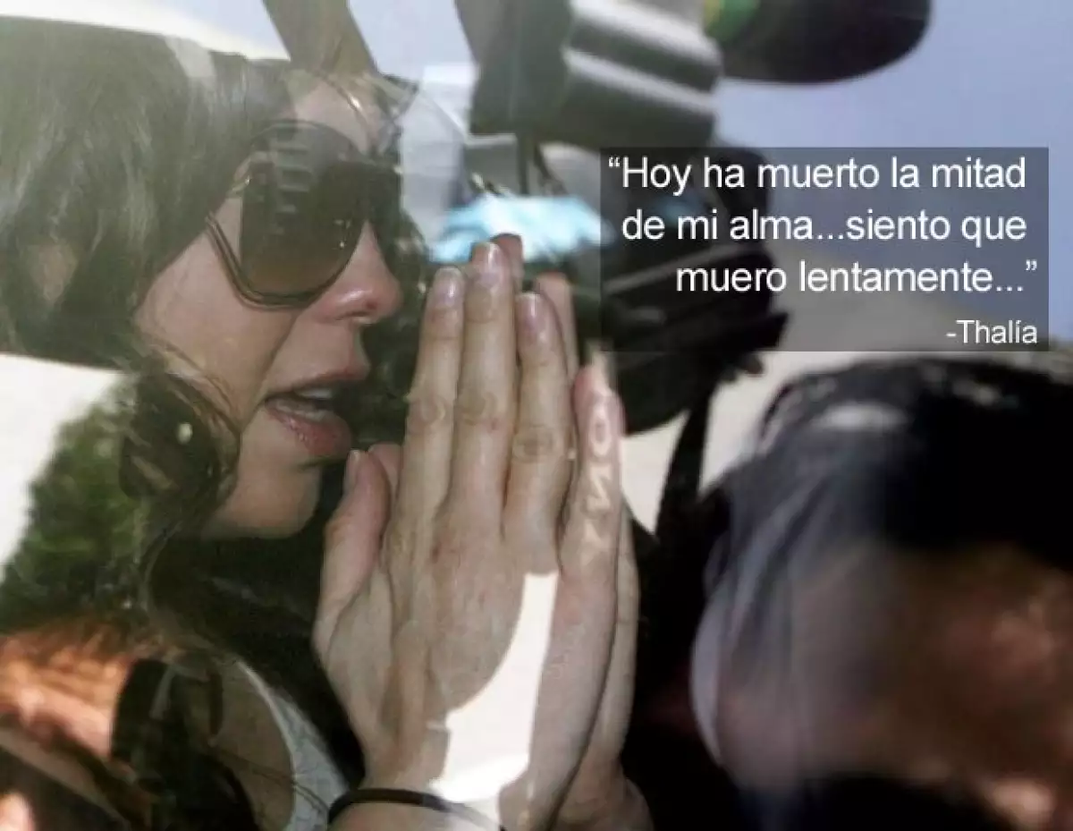 Thalía viajó a México procedente de Nueva York para darle el último adíos a sus madre.