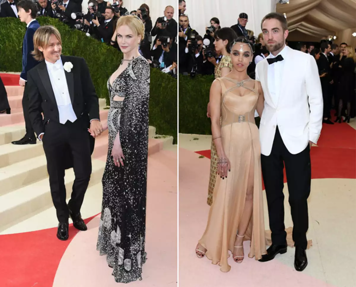 Keith Urban y Nicole Kidman (izquierda) y FKA Twigs y Robert Pattinson.
