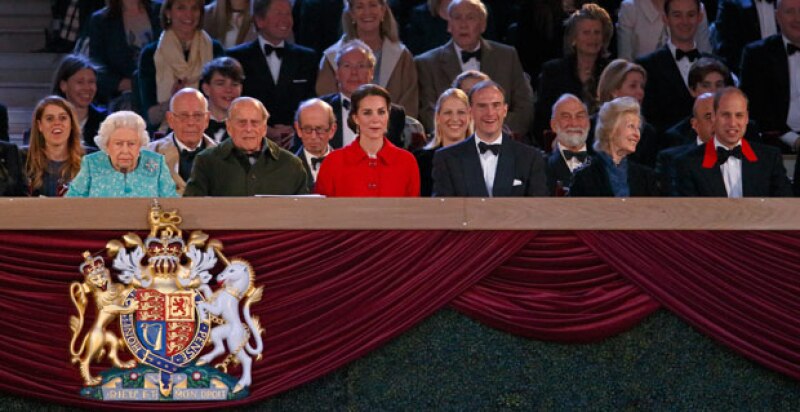 Toda la familia real británica se reunió para celebrar a la reina Isabel.
