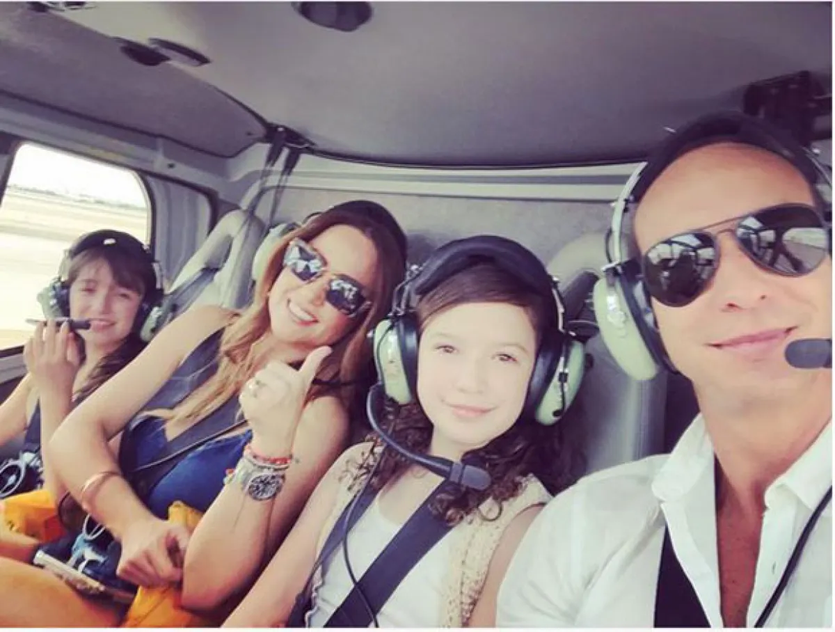 La familia Rubín Legarreta sobrevolando el Gran Cañón.