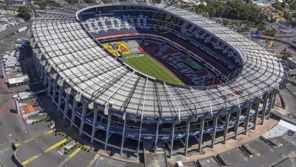 Aerial view of aztec stadium in Mexico City