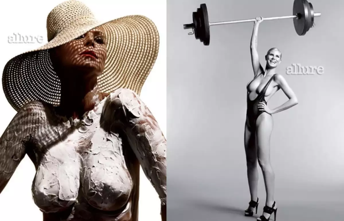 La modelo alemana realizó una sesión de fotos muy sensuales para la edición de abril de la revista Allure.