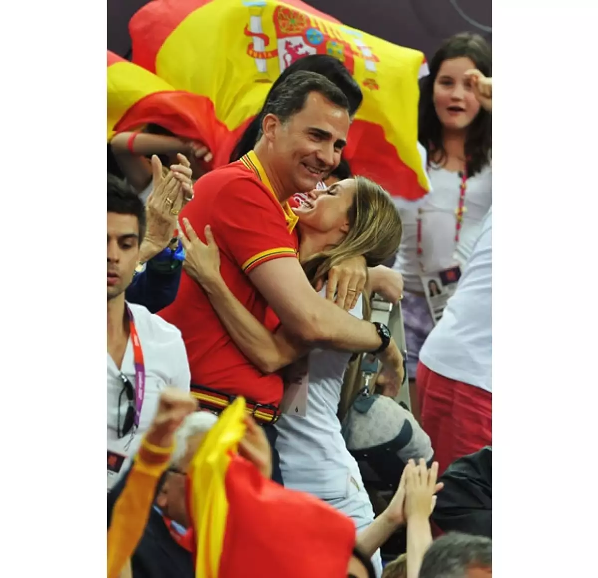 En público, Letizia se muestra siempre cariñosa.