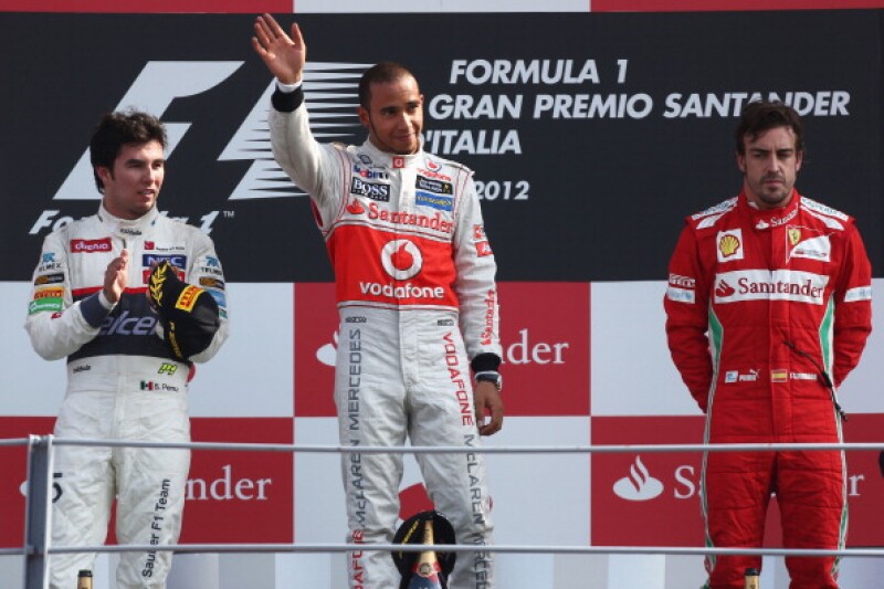 podios checo perez italia 2012