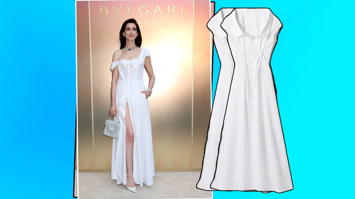 El vestido camisero blanco de Anne Hathaway ya está disponible en GAP