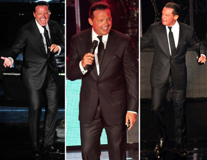 Luis Miguel durante su primer concierto en la Ciudad de México, ayer en el Auditorio Nacional.