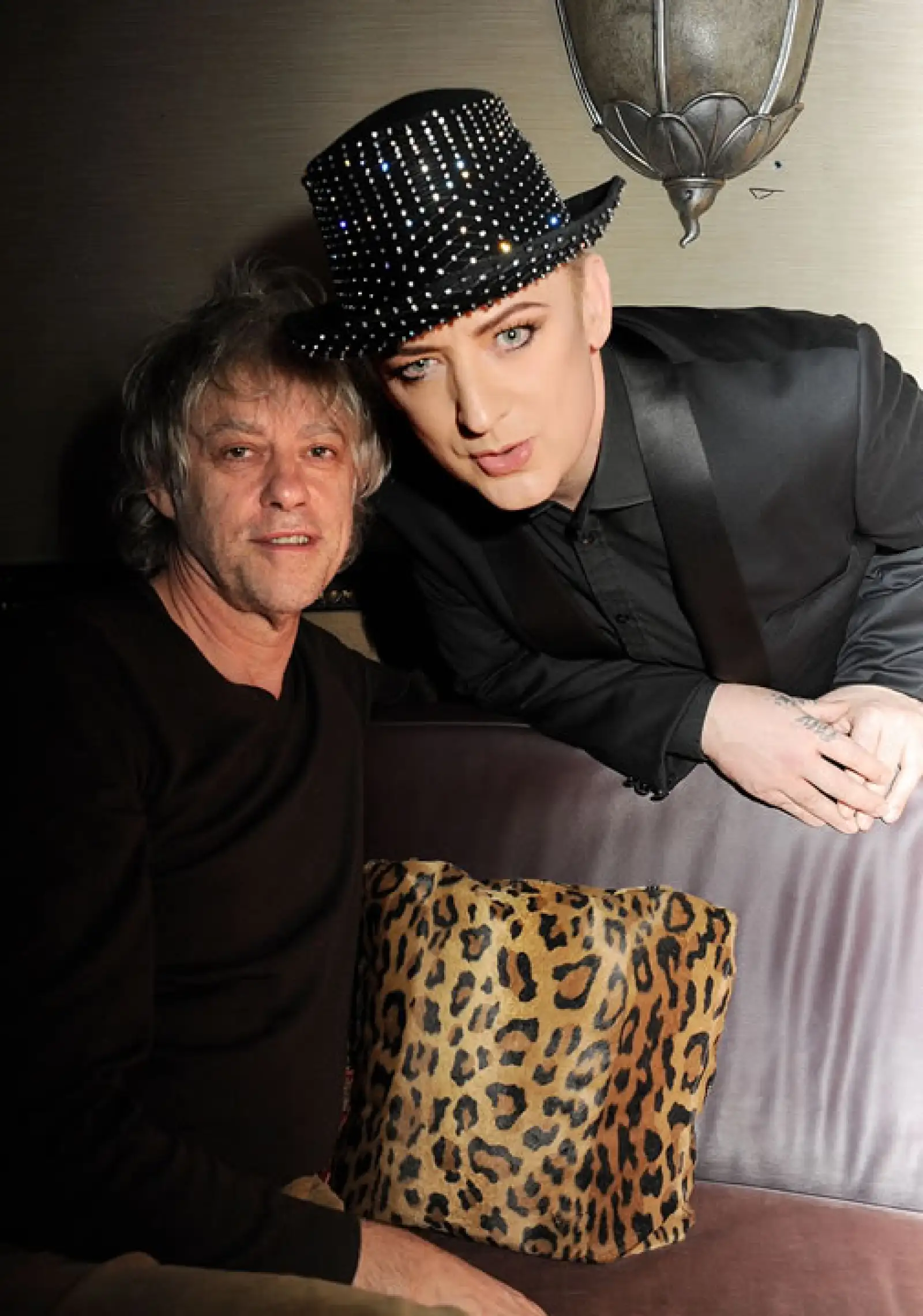 Boy George con Bob Geldof.